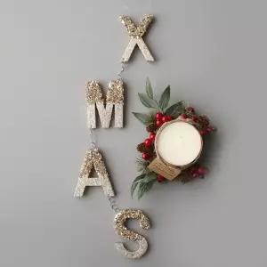 펄글자 X-MAS 걸이 장식 크리스마스 성탄 트리 꾸미기 크리스마스가랜드 크리스마스장식
