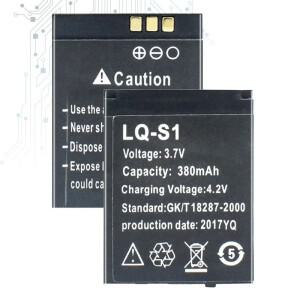 PURFIELD LQ-S1 스마트 워치 배터리, DZ09 W8 A1 QW09 KSW-S6 RYX-NX9, 380mA, 3.7V 리튬 충전식