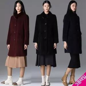 [르오트][홈쇼핑방송/르오트] 머스크랫 천연퍼 안젤리나 알파카 울코트_15812