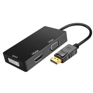 DP to VGA 트리플 컨버터 DVI HDTV 외부 모니터 호스트용 범용