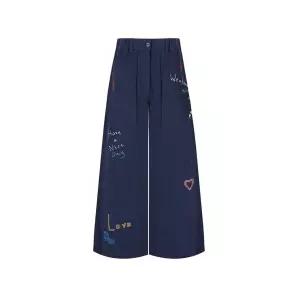 [막스마라] 25FW 로투스 LOTUS 로고 팬츠 울트라마린 2525136011 002