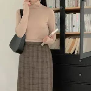 여성 기본 칼라 폴라 티셔츠 남방 터틀넥 목폴라