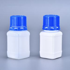 10Pcs 빈 사각형 플라스틱 병 Leakproof 액체 스토리지 컨테이너 식품 학년 HDPE 60ML/100ML/250ML