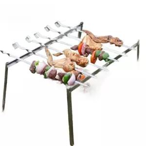 스테인리스 바베큐 꼬치 불판용 캠핑 숯불 석쇠 양꼬치 꼬챙이 그릴