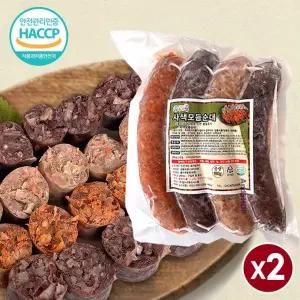 30년 전통 토종 모듬순대 4색 620G X 2개 고기 김치 고추 백순대