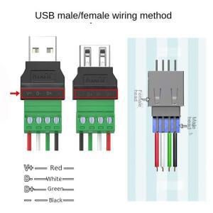 용접 플러그 방지 USB 2.0 A 타입 어댑터 커넥터 잭 턴 단자 4핀 나사