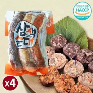 30년 전통 토종 모듬순대 3색 400G X 4개 고기 김치 백순대