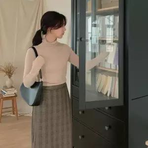 [하프클럽/]여성 기본 컬러 긴팔 폴라 티 터틀넥 목폴라 하이넥