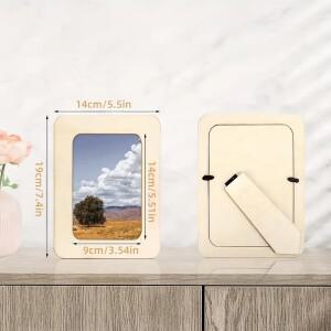 2/4/8pcs 고품질 수제 나무 사진 프레임, DIY 배아, 3 차원 앨범 그릴 수 있습니다