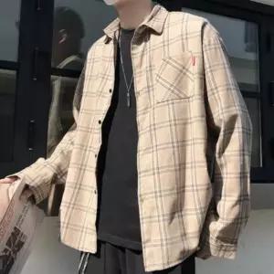 [라일리의류] Rly 셔츠 오버핏 정장남방 드레스 체크셔츠 정장셔츠