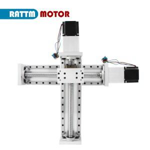 ZBX80 트래블 스트로크, CNC X Y Z 축 선형 스테이지 모션 액추에이터, 크로스 슬라이딩 테이블, Nema23