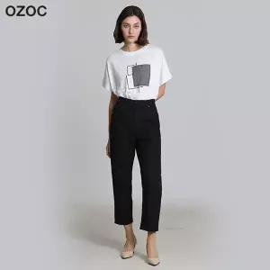 [오조크(OZOC)] 뒷밴딩 배기핏 데님 팬츠 (택가격:85000원)