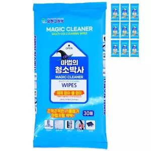 마법의청소박사 매직 클리너 세정티슈 30매 10개