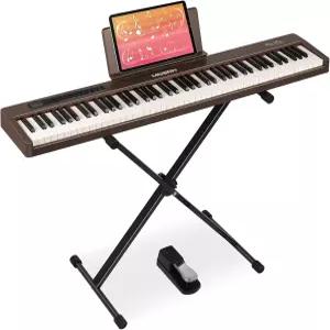 MOSEN 디지털 피아노 88 키 반중력 초보자를 위한 휴대용 듀얼 키보드 풀사이즈 일렉트릭 USB MIDI