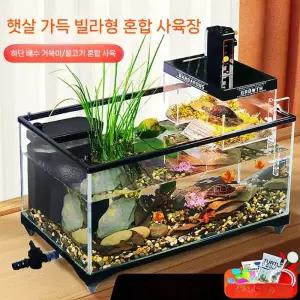 반수생거북이 어항 놀이터 파충류 오픈형 육지 쉼터