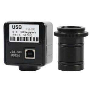미니현미경 5MP CMOS USB 고속 아이피스 현미경 카메라 프리 산업용 전자 고해상도 드라이버 디지털