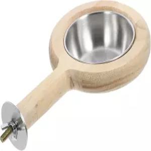 밀리스텐 스테인리스 앵무새 사료 그릇 분리형 물컵 및 농어대 씨앗 간식 보관용 새장 먹이통 반려동물