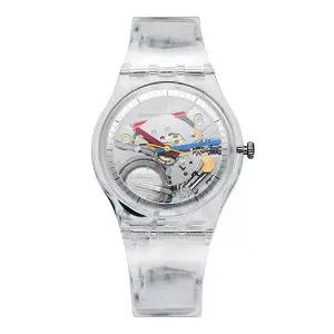 [스와치] 남녀공용 CLEAR CLEARLY GENT 메탈 손목 시계(SO28K100)