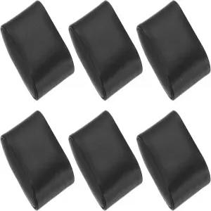 uxcell 6Pcs 팔찌 시계 베개 PU 가죽 주얼리 디스플레이 박스 뱅글 쿠션 보관용 2.83 x 1.77 1.5 검정