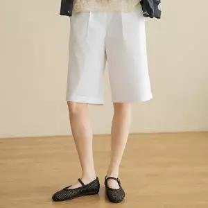 [마담4060]엄마옷 마담4060 반바지 여성 데일리 [내추럴포엠]바이오워싱코튼5부팬츠 -YPN2605003-