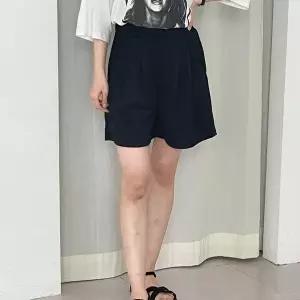 [옷자락][클리어런스]플리즈숏팬츠 a라인 하비 커버형 반바지_5