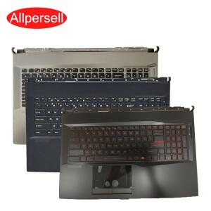 MSI GL75 MS-17E1 손목 받침대 덮개 대문자 백라이트 키보드 용 노트북 쉘