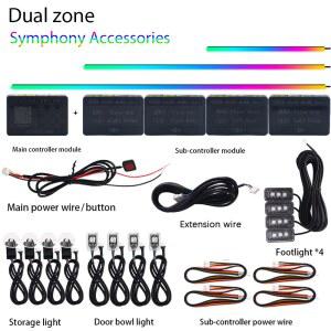 엠비언트라이트 듀얼 스트리머 LED 수납장 컬러 RGB 문짝 스트립 부품 앰비언트 라이트 와이어 3선