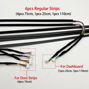 엠비언트라이트 18 IN RGB 110CM 결함 LED 스트립 교체 차량용 컬러 라이트 64