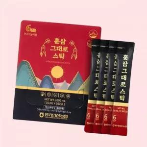 황풍정 풍기인삼농협 6년근 홍삼그대로 스틱 10ml x 100포 쇼핑백 포함 4719112