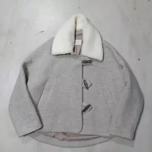 명품 보카바카(VOCAVACA)헤링본 퍼 칼라 숏 코트 클래식하고 고급스러운 울혼방소재 쟈켓 점퍼 망토스탈