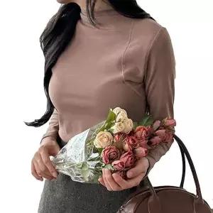 [라일리여성의류] Rly 여성 폴라티 슬림핏 목폴라 긴팔 티셔츠 목티