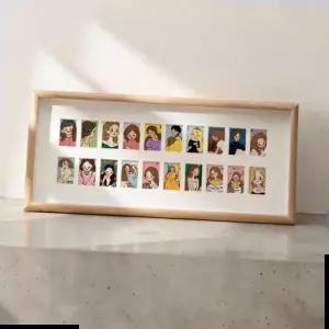 오크색 반명함액자 증명사진 성장 액자 20칸 K561