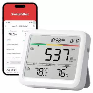 SwitchBot CO2 감지기 실내 공기질 모니터 CO2/TEMP/습도용 가정용/자동차/사무실/온실용 휴대용