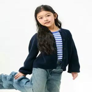 타미힐피거 키즈 셔닐 크루넥 가디건 T42G0WCD350GT1C1G