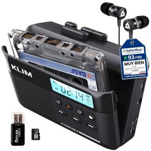 KLIM K7 카세트 테이프 플레이어 TO 컨버터 배터리 마이크 스피커 휴대용 MP3 내장 충전식 SD 이어폰 카드 32GB