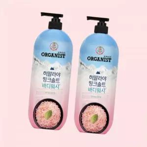엘라스틴 오가니스트 히말라야 핑크솔트 풍성한 거품 산뜻한 바디워시 900g 민트향 x 2개 4530029