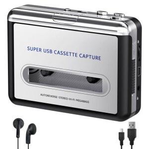 개인용 카세트 플레이어 테이프를 MP3 디지털로 WALKMANER 자동 휴대용 헤드폰 테이프 포함 역방향 변환 레코더