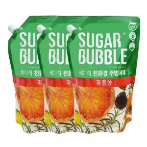 슈가버블 친환경 에코 주방세제 자몽 1.2L x3