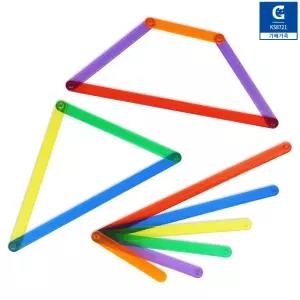 각도익히기 교사용 평면도형 만들기 스냅스틱 초등학생 도형학습 관찰 수학 교육용 24pcs