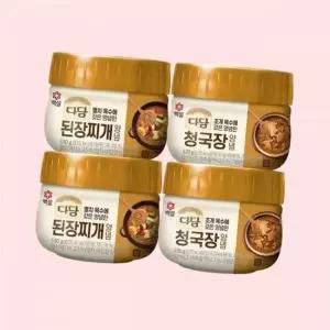CJ제일제당 CJ 백설 다담 된장찌개양념 530g x2개+청국장 양념 x2개 4455083