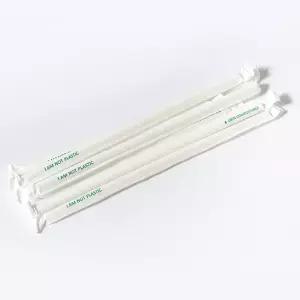 생분해 빨대 일반 7x210mm 개별포장 화이트 2000개