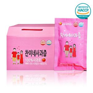 찬이네과수원 사과즙 100ml 30포 사과주스 어린이간식