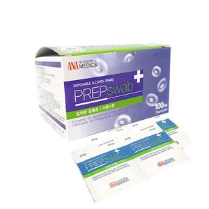 ANA 메딕스 프랩스왑 100매입 10통 에탄올흡착 개별포장 살균소독 일회용알콜스왑