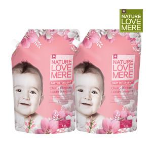 네이쳐러브메레 아기세탁세제 체리블라썸 리필형 1300ml 2팩