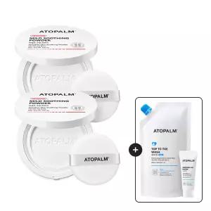 아토팜 마일드 수딩 파우더 23g 2개+[증정]탑투토워시250ml리필+수딩젤로션20ml