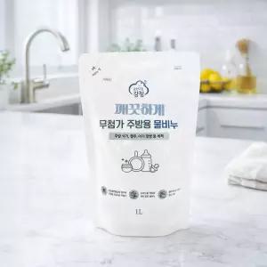 강청 무첨가 깨끗하게 주방세제1L 주방용물비누 리필형