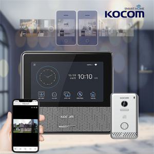 코콤 인터폰 스마트 IoT 비디오폰 KCV-S701IP2W 블랙 / 스마트폰 연동