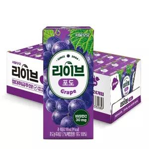 서울우유 리이브포도 190mlx24개