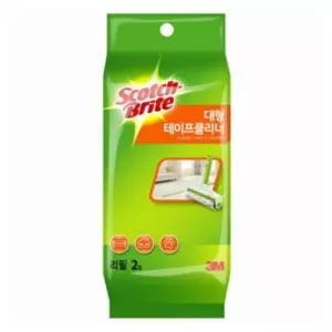 3M 스카치브라이트 청소용 테이프 클리너 대형 (리필) 160mmX8m 돌돌이 먼지 청소 먼지제거기 2개입