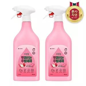 [LG생활건강]자연퐁 뿌려쓰는 주방세제 애플향 용기형 750ml x 2개